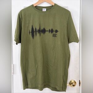 Abbey Road Studios MEN’S GREEN SOUNDWAVES T SHIRT Size XL VGC